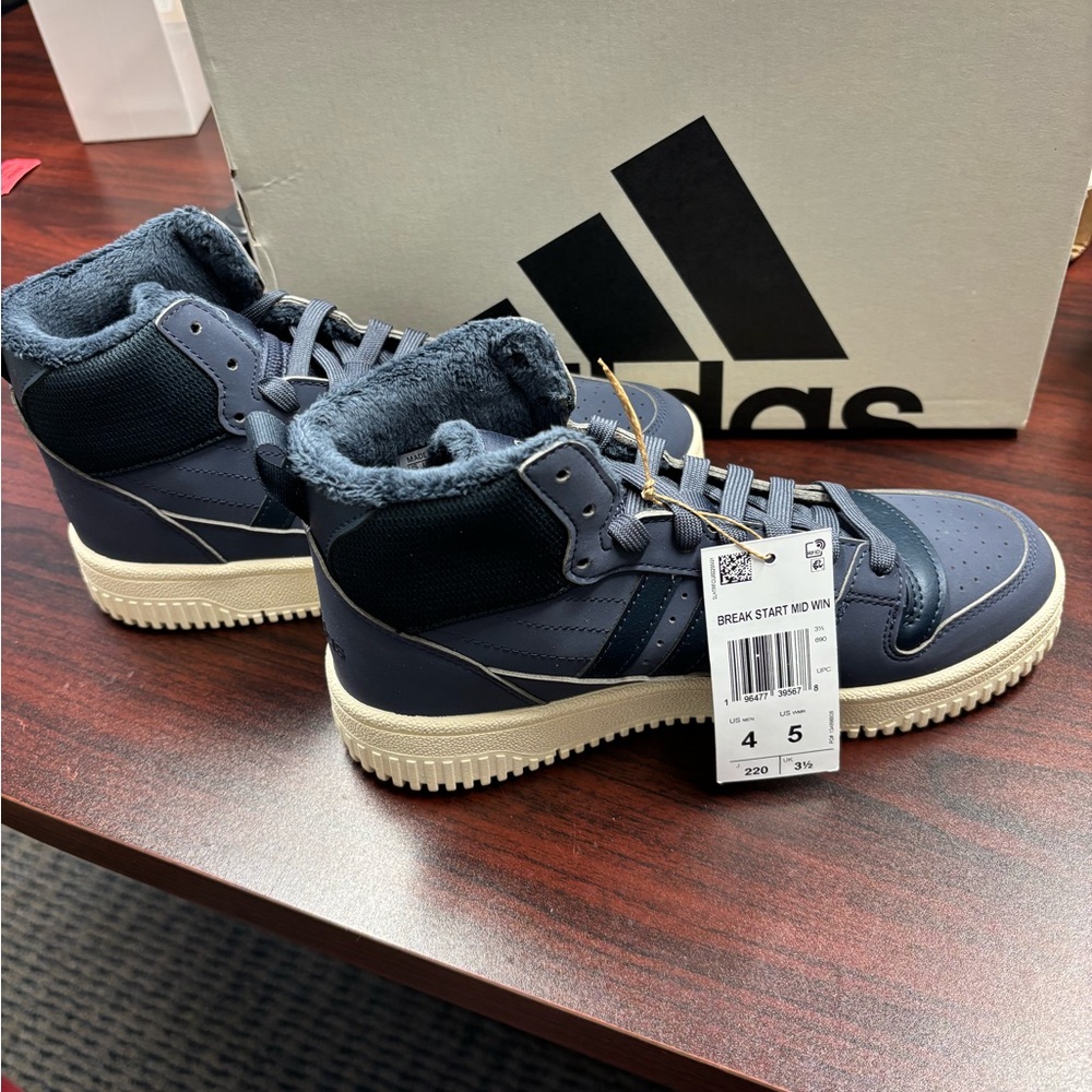 Adidas Men's Dark Blue High-Top Sneakers